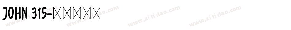 JOHN 315字体转换